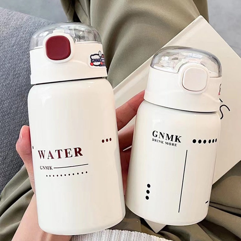 Simple Insulated Water Bottle With A Straw For Girls