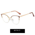 Women's Fashion Half Frame Blue Light Blocking Glasses