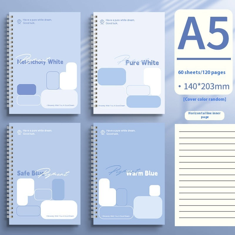 The Simple Blue Notebook for Daily Thoughts and Plans (4pcs)