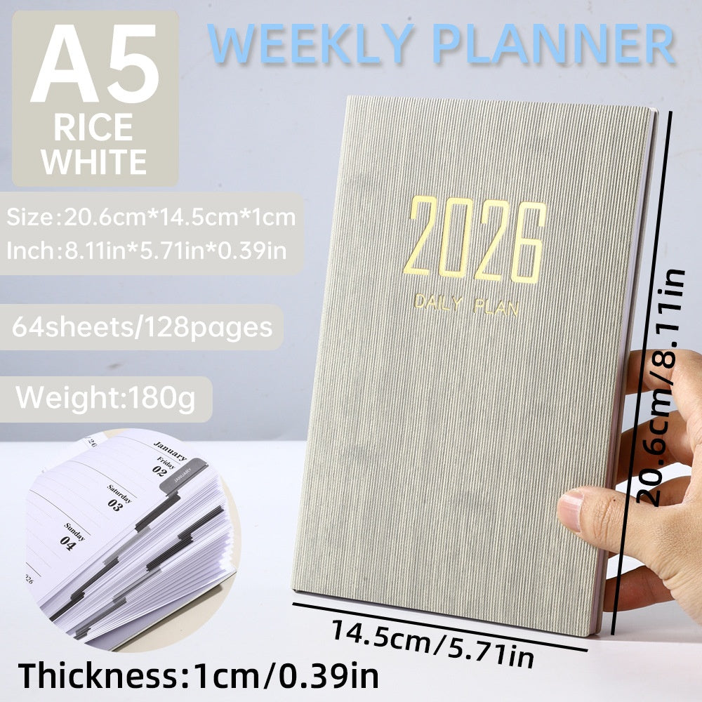 A Minimal A5 Planner for Simple Weekly Progress