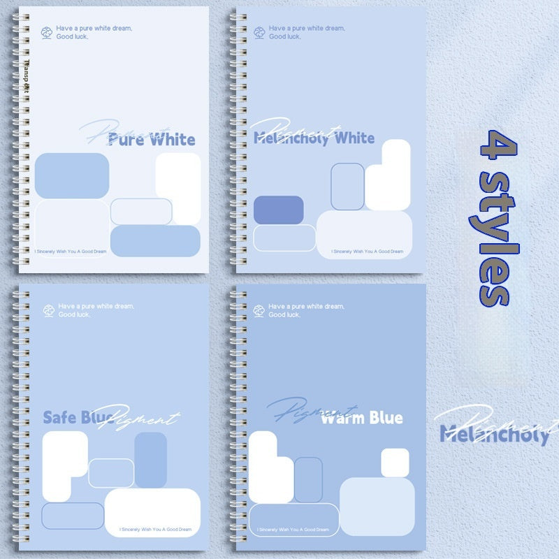 The Simple Blue Notebook for Daily Thoughts and Plans (4pcs)
