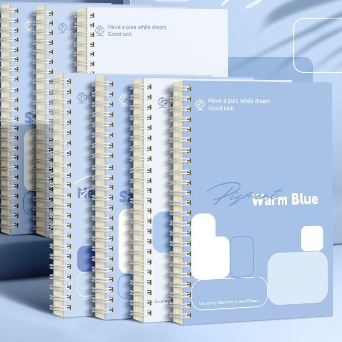 The Simple Blue Notebook for Daily Thoughts and Plans (4pcs)