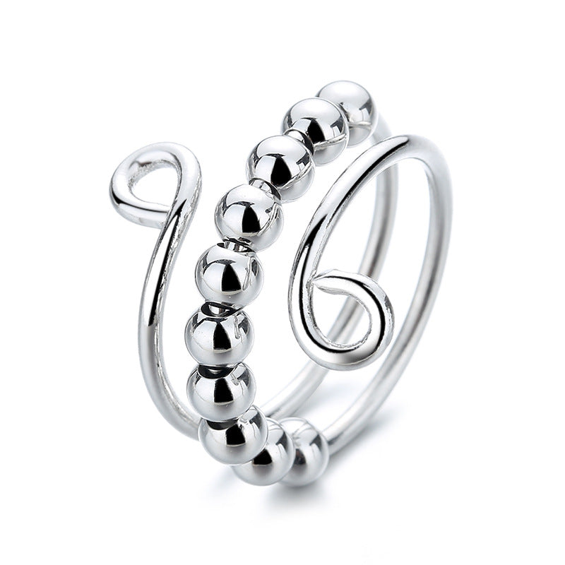 Fidget Double-layer Adjustable Decompression Color Retention Stress Anxiety Ring