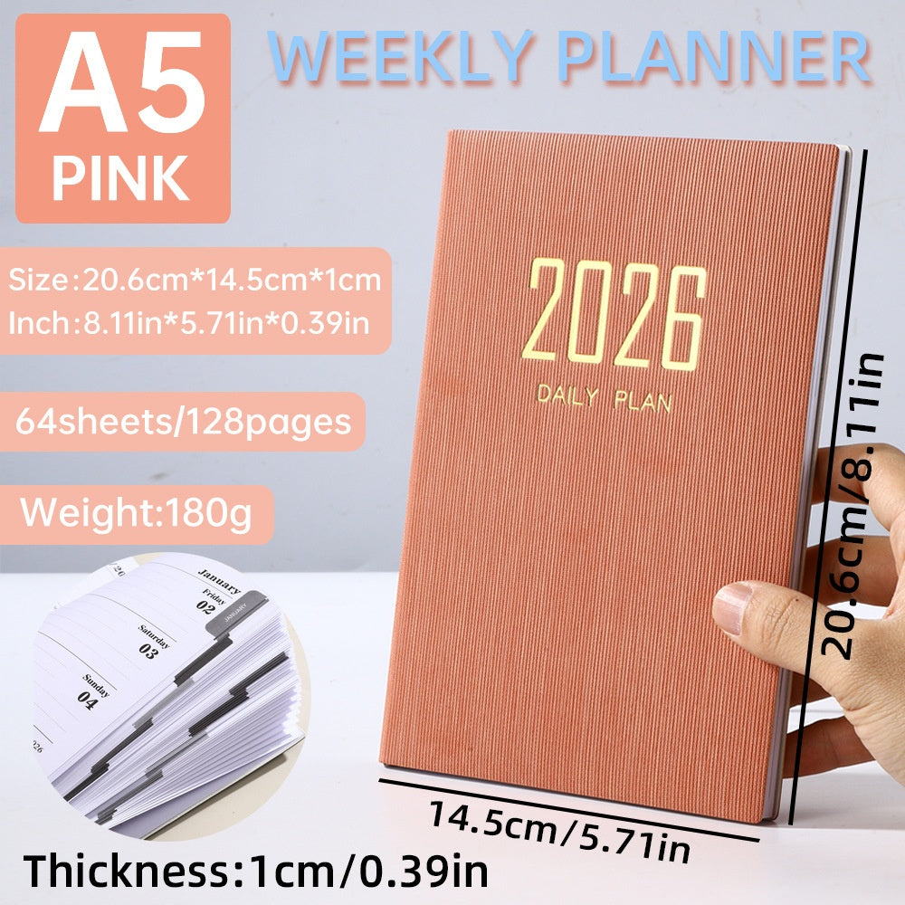 A Minimal A5 Planner for Simple Weekly Progress
